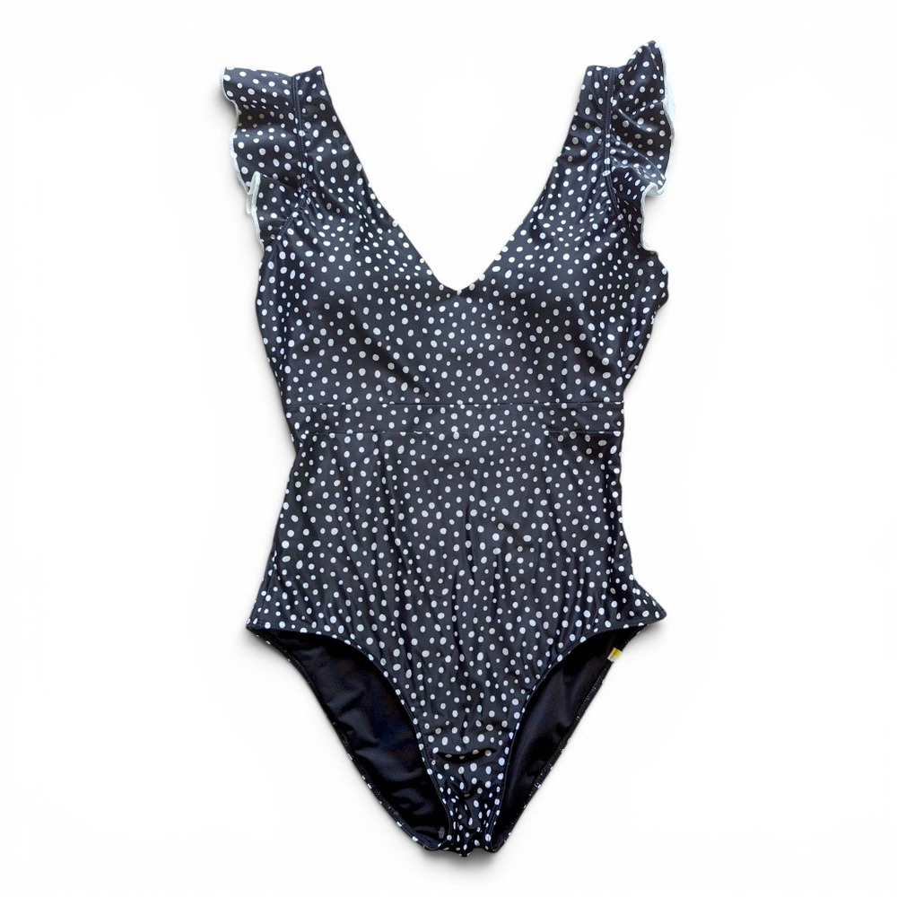 Summersalt Backflip Polka Dot Ruffle One Piece Swimsuit Sz 8 - Picture 5 of 9